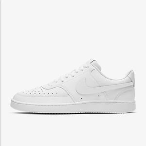 👉🏽Men’s Nike Court Vision low ALL WHITE